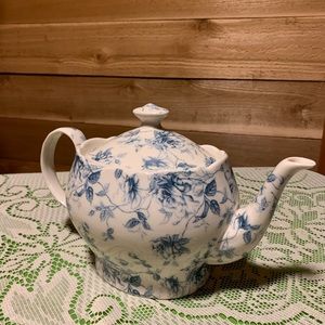 Blue Rose Chintz Gracie China Teapot by Coastline Imports